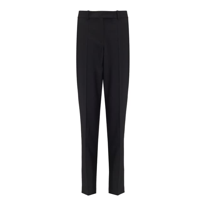WHISTLES Black Campbell Tailored Stretch Wool Blend Trousers