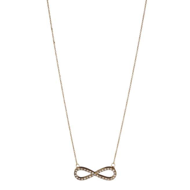 Liv Oliver Gold Crystal Infinity Pendant Necklace