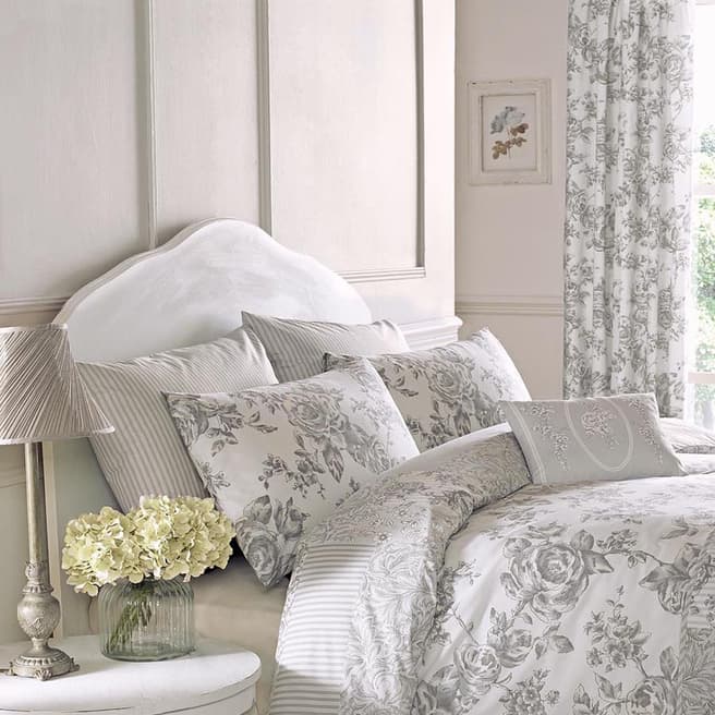 Dreams & Drapes Set of Two Grey Malton Housewife Pillowcases  