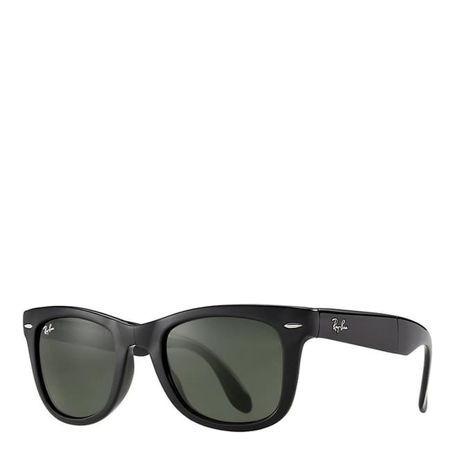 Ray-Ban Unisex Shiny Black Folding Wayfarer Sunglasses 50mm