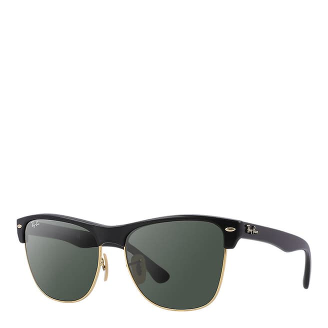 Ray-Ban Unisex Matte Black Oversized Clubmaster Sunglasses 57mm