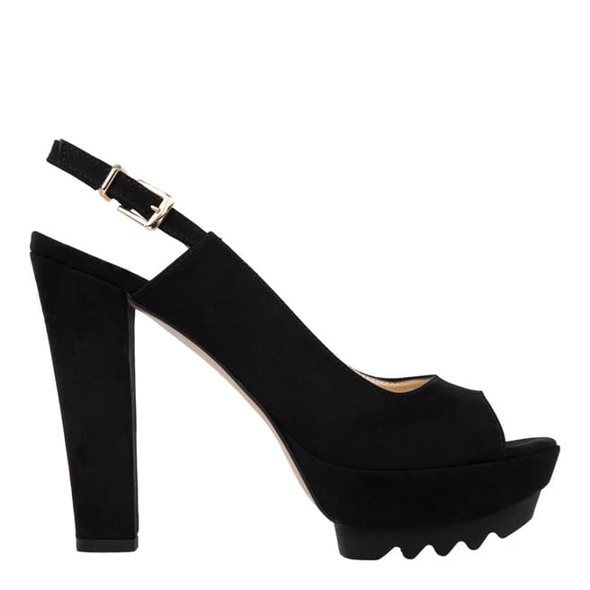 Versace 19.69 ASMI Black Suede Yasmine Shoes Heel 10cm