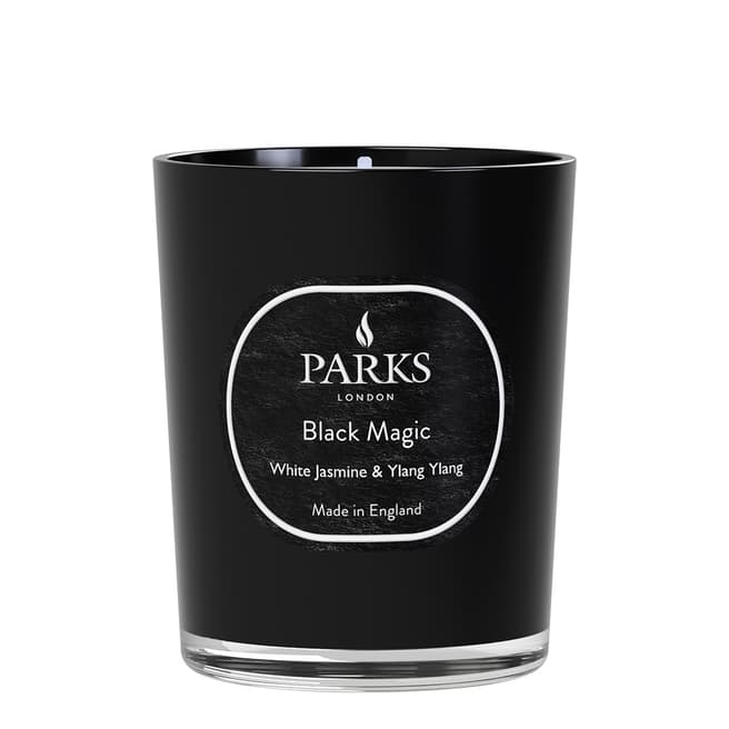 Parks London White Jasmine & Ylang Ylang 1 Wick Candle 180g - Black Magic