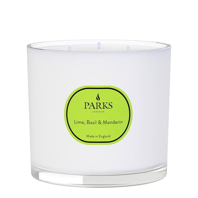 Parks London Lime, Basil & Mandarin 3 Wick Candle 650g - Vintage Aromatherapy