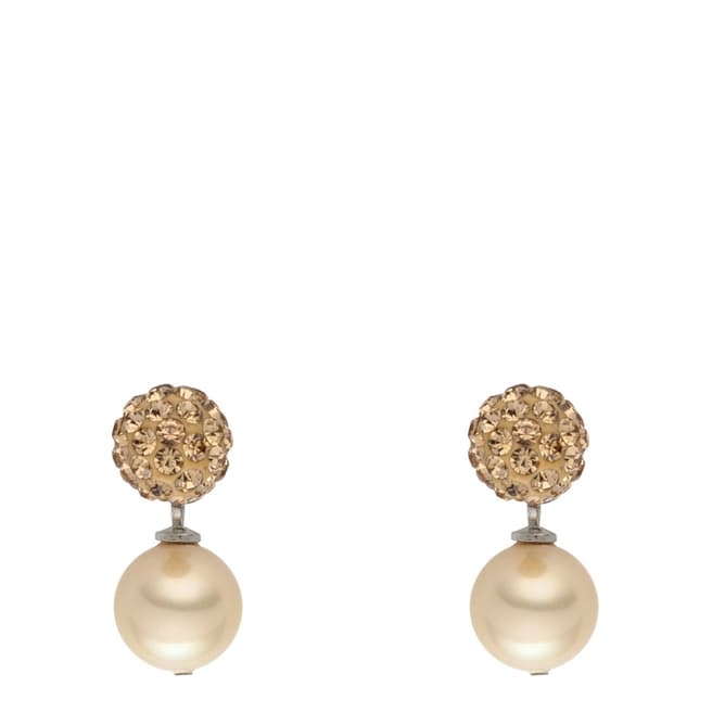 Nova Pearls Copenhagen Off White Pearl Stud Drop Earrings