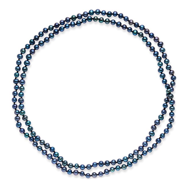 Nova Pearls Copenhagen Dark Blue Freshwater Pearl Necklace