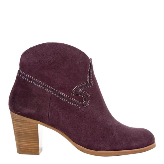 Hobbs Plum Suede Maxie Ankle Boots