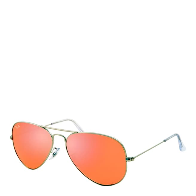 Ray-Ban Unisex Orange/Pink Mirrored Aviator Sunglasses 58mm