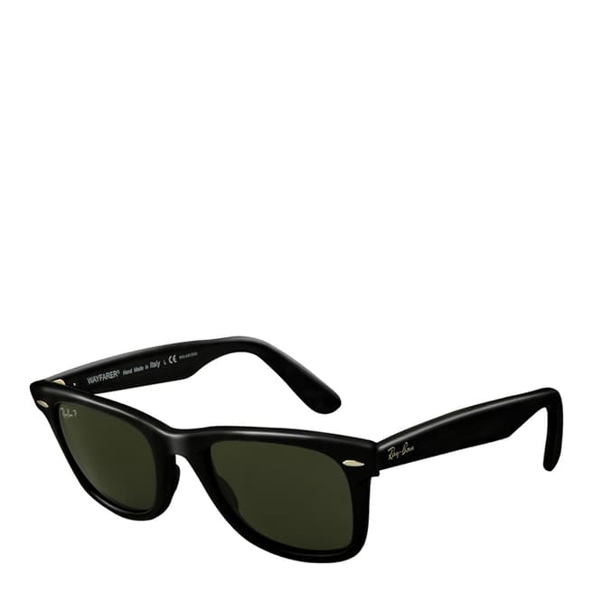 Ray-Ban Unisex Black/Grey/Green Original Wayfarer Polarised Sunglasses 50mm