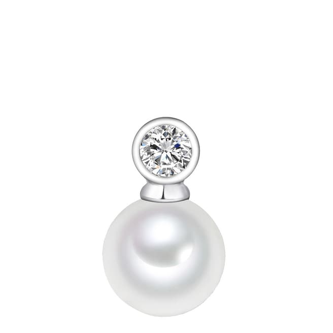 Nova Pearls Copenhagen Silver/White South Sea Pearl/Crystal Pendant