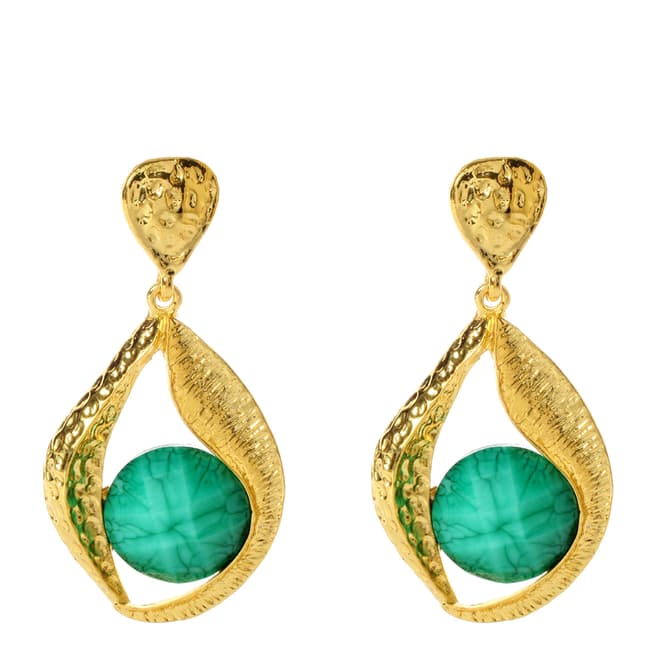Amrita Singh Gold/Turquoise South Fork Drop Earrings