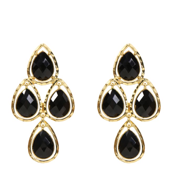 Amrita Singh Gold/Black Sagaponack Chandelier Earrings