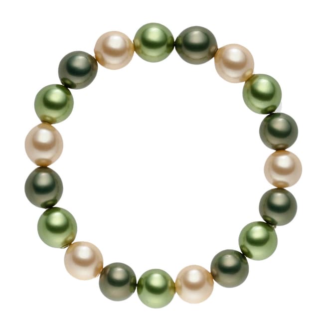 Pearls of London Green/Multicolour Pearl Bracelet
