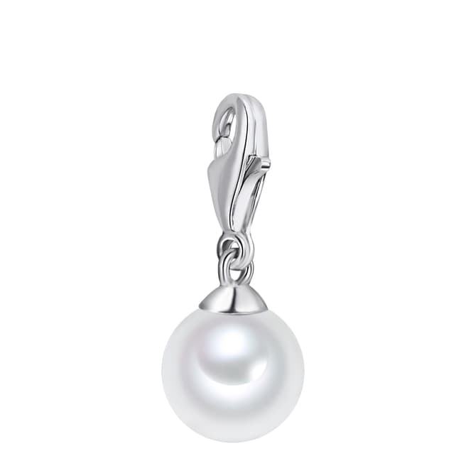 Pearls of London White/Silver Pearl Charm Pendant