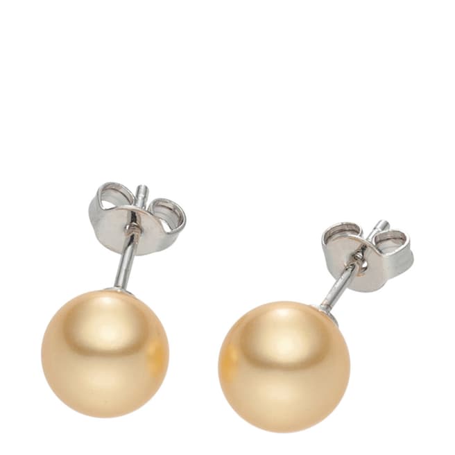 Pearls of London Gold Organic Pearl Stud Earrings