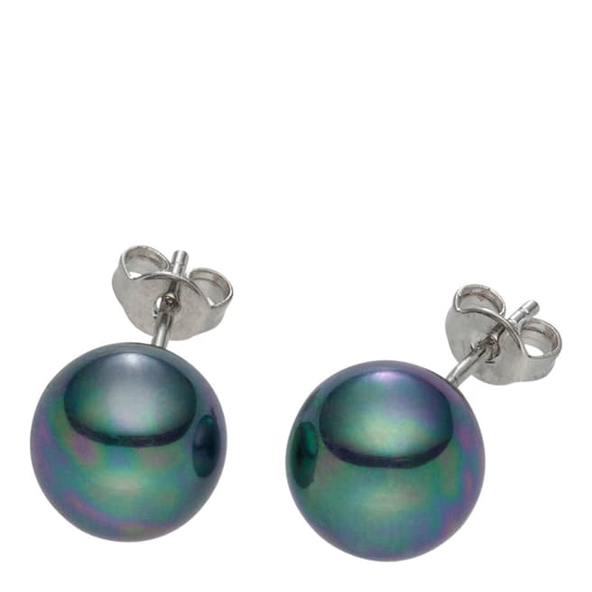 Pearls of London Green Pearl Stud Earrings