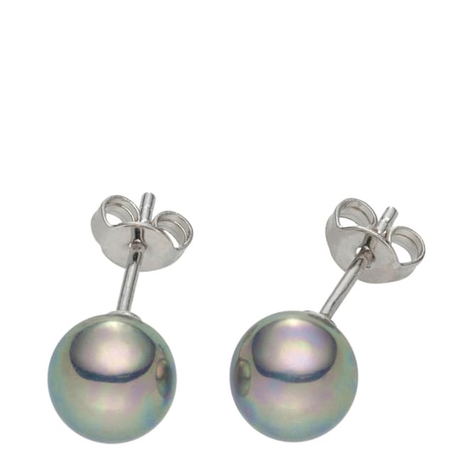 Pearls of London Grey Pearl Sterling Silver Stud Earrings