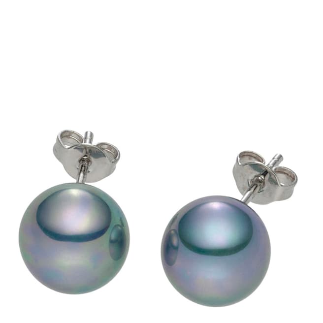 Pearls of London Blue/Silver Pearl Earrings