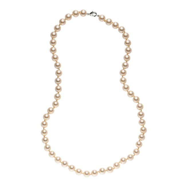 Pearls of London Light Yellow Pearl Necklace 50cm