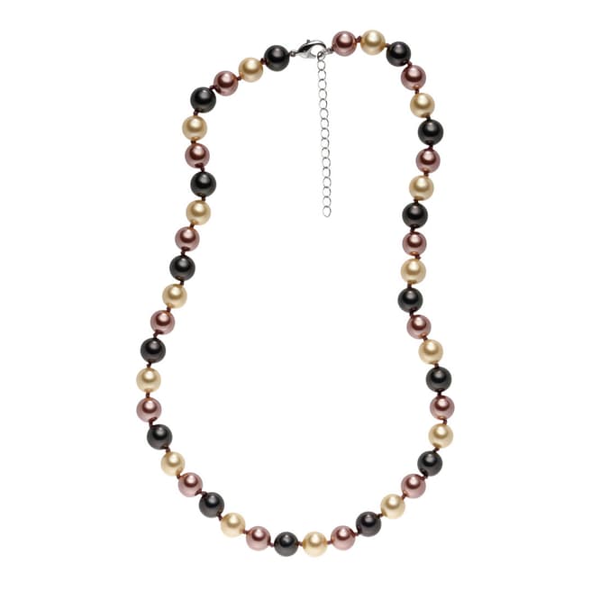 Pearls of London Dark Grey/Dark Brown Pearl Necklace