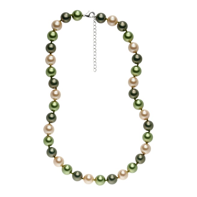 Pearls of London Green/Light Green Pearl Necklace 43cm