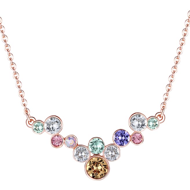 Lilly & Chloe Rose Gold/Multi Swarovski Crystal Elements Necklace
