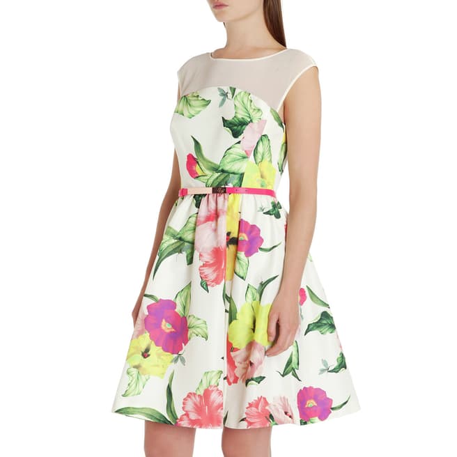 Ted Baker Cream/Multicolour Iberis Floral Dress
