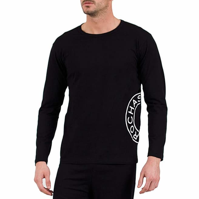 Rochas Black Cotton Circular Pyjama Top