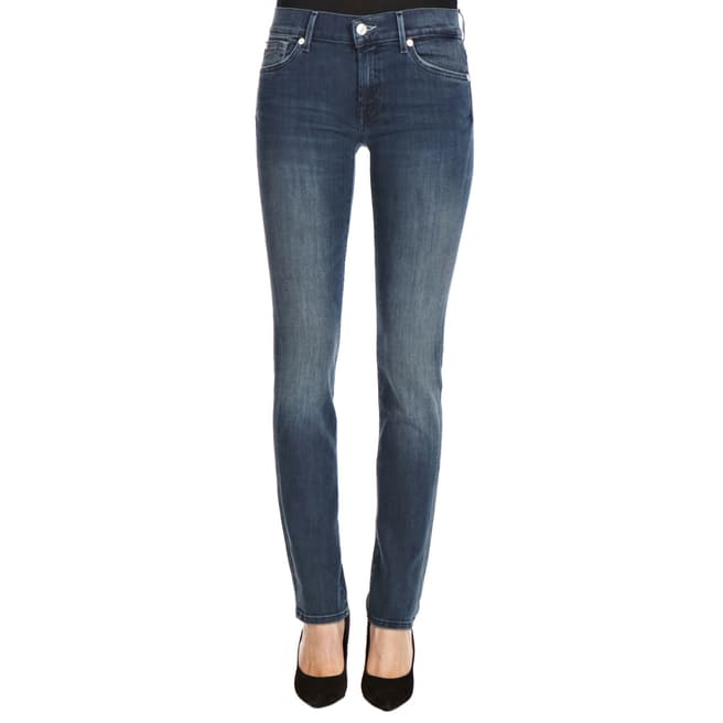 7 For All Mankind Blue Roxanne Slim Jeans 