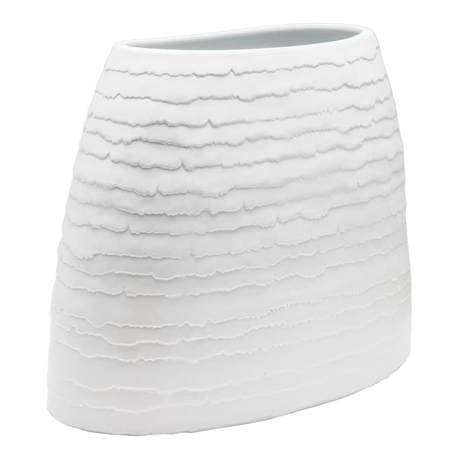 Sia White Waves Vase