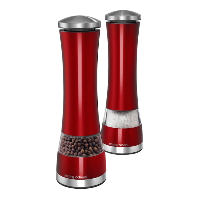 Morphy Richards Red Electronic Salt & Pepper Mill