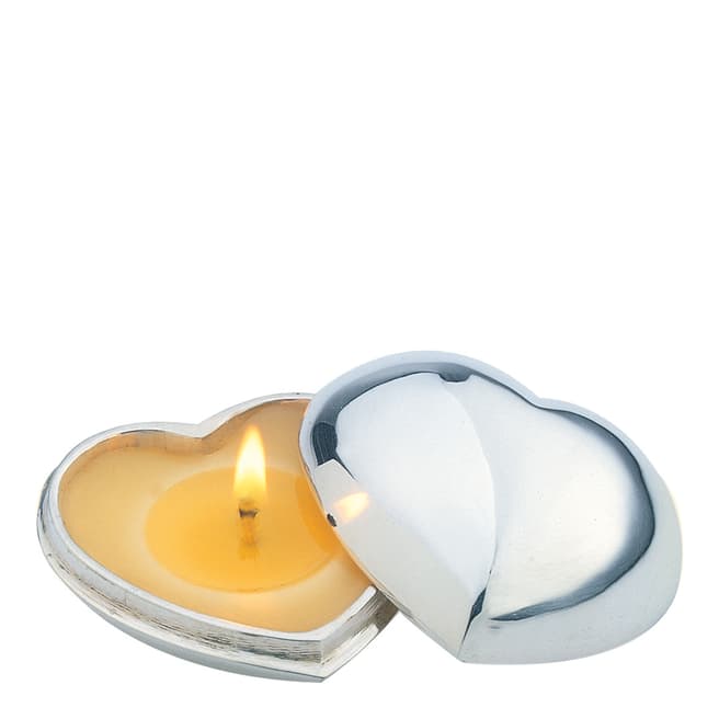 Parks London Silver Plated Minature Heart Candle