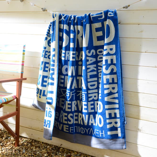 Deyongs Blue Reserved Beach Towel