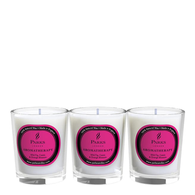 Parks London Set of Three Wild Fig/Cassis/Orange Blossom Scented Candles