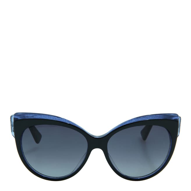 Christian Dior Women's Black/Blue Glitter Cat's Eye Sunglasses