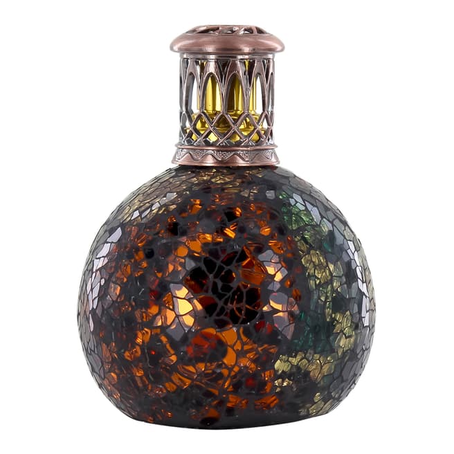 Ashleigh and Burwood Honey Brown/Orange Scorched Earth Small Mosaic Fragrance Lamp