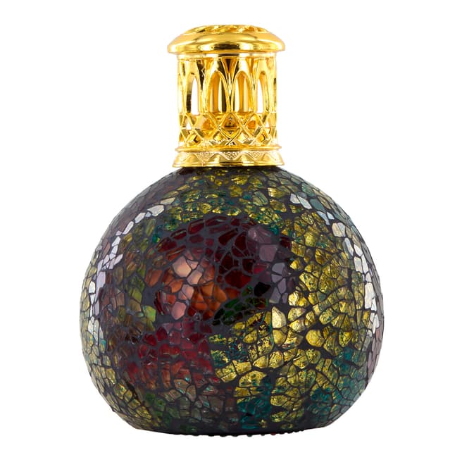 Ashleigh and Burwood Deep Red/Multicolour Enchanted Forest Small Mosaic Fragrance Lamp