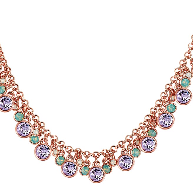 Lilly & Chloe Rose Gold/Multicolour Swarovski Crystal Elements Pendant Necklace