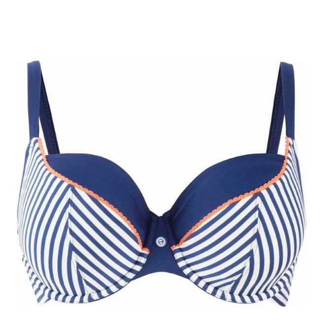 Cleo by Panache Navy/Stripe Lucille Balconnet Bikini Top