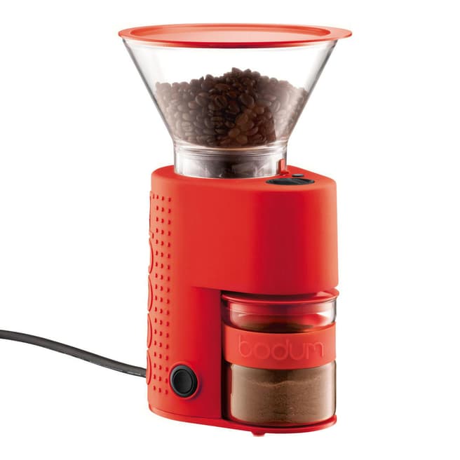 Bodum Red Stainless Steel Electric Coffee Grinder