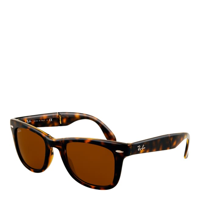 Ray-Ban Unisex Brown Folding Wayfarer Sunglasses 54mm