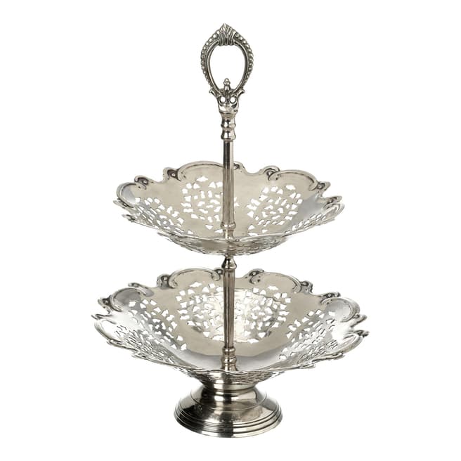 Parlane Silver Latif Two Tier Cake Stand