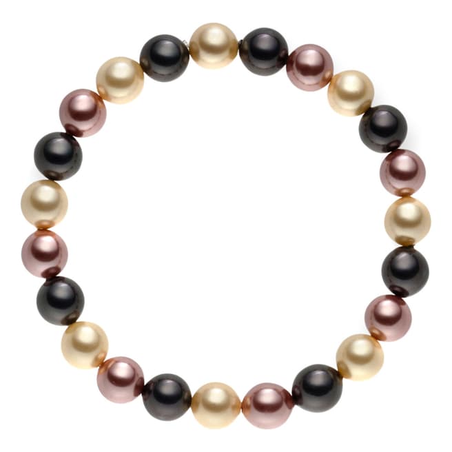 Pearls of London Cream/Pink/Black Tahitian Pearl Bracelet 8mm