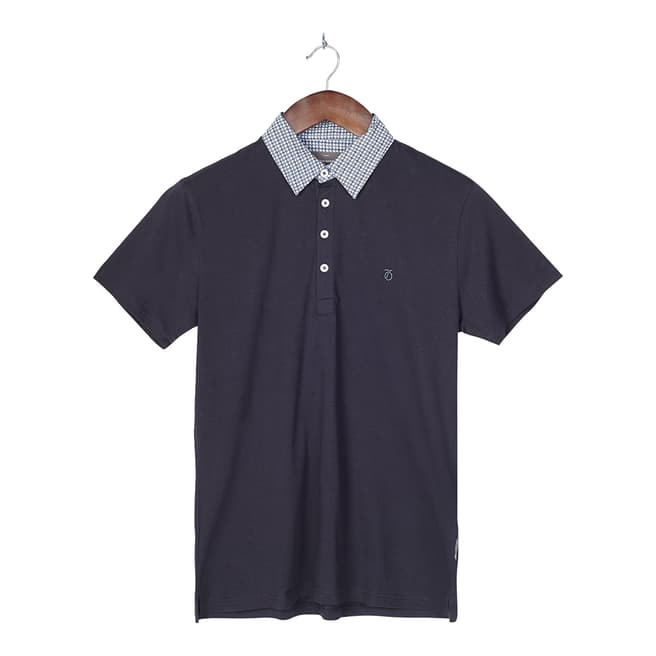 Peter Werth Navy Gallis Cotton Polo Shirt