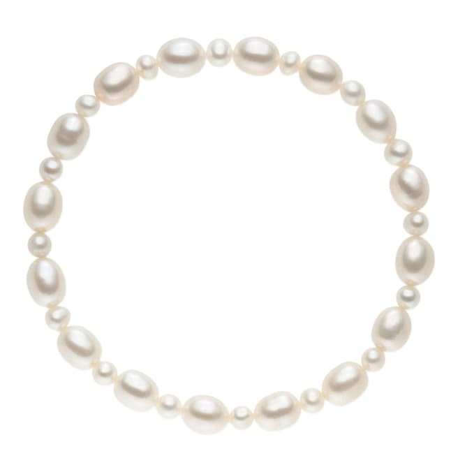Nova Pearls Copenhagen White Freshwater Pearl Bracelet 4/6.5mm