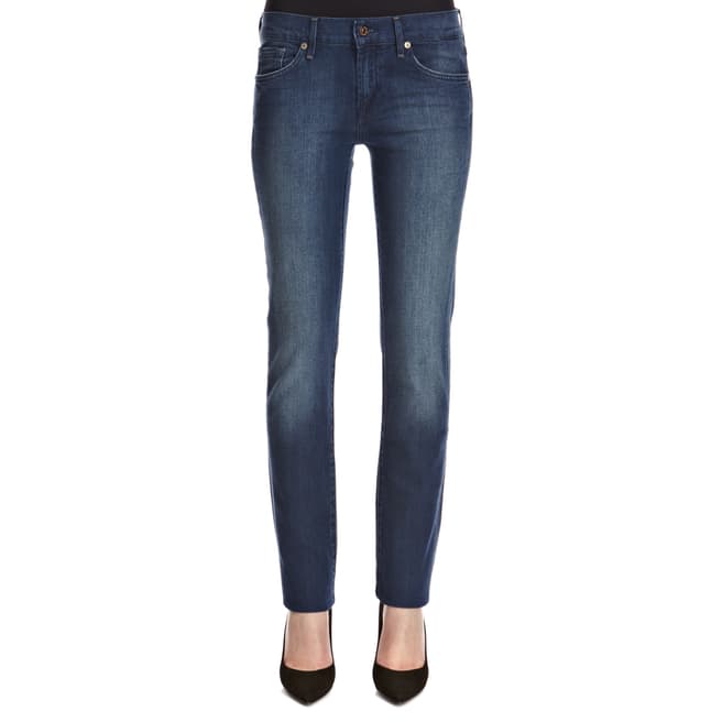 7 For All Mankind Blue Roxanne Slim Fit Stretch Jeans