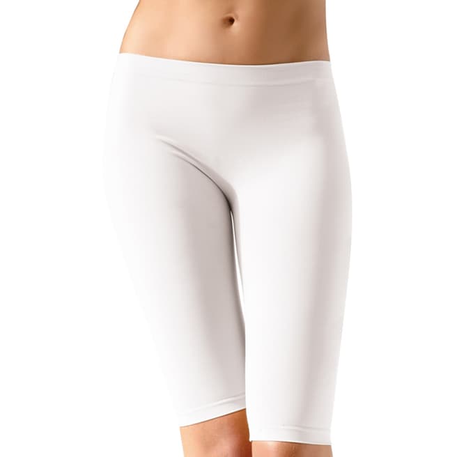 Controlbody White Mid Length Shorts