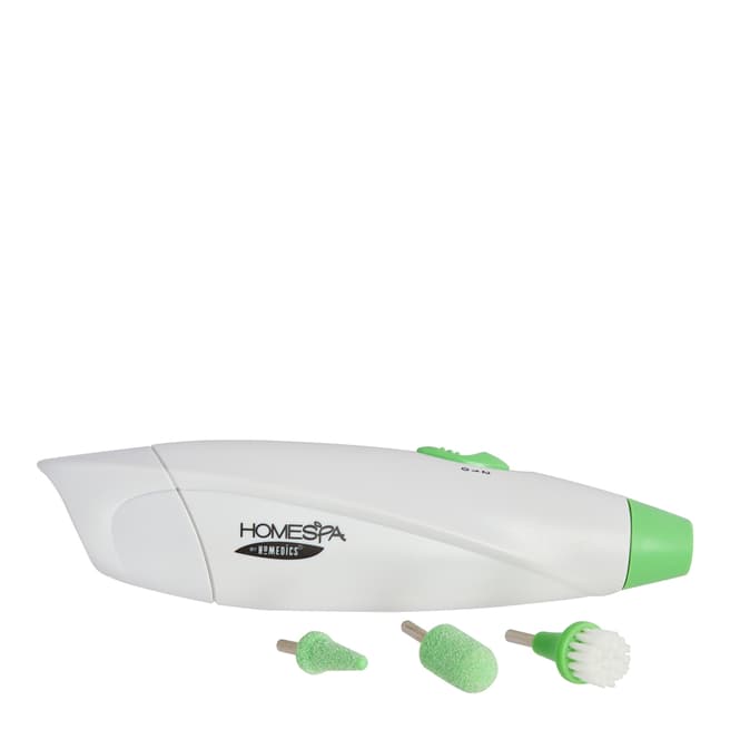 Homedics White/Green Heavenly Heel Smoother