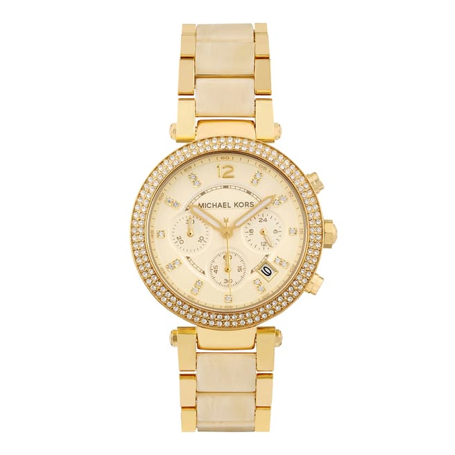 Michael Kors Ladies Gold Stainless Steel Parker Watch