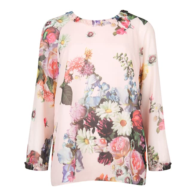 Ted Baker Pink Anina Oil Painting Floral Top